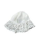 Cnd Cappello Tinta Unita con Ricami per Neonata 50120010 BIANCO CND 