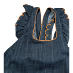 Coco' Et Mama' Salopette Tinta Unita In Denim per Bambina ELETTRA BLU COCO' ET MAMA' 