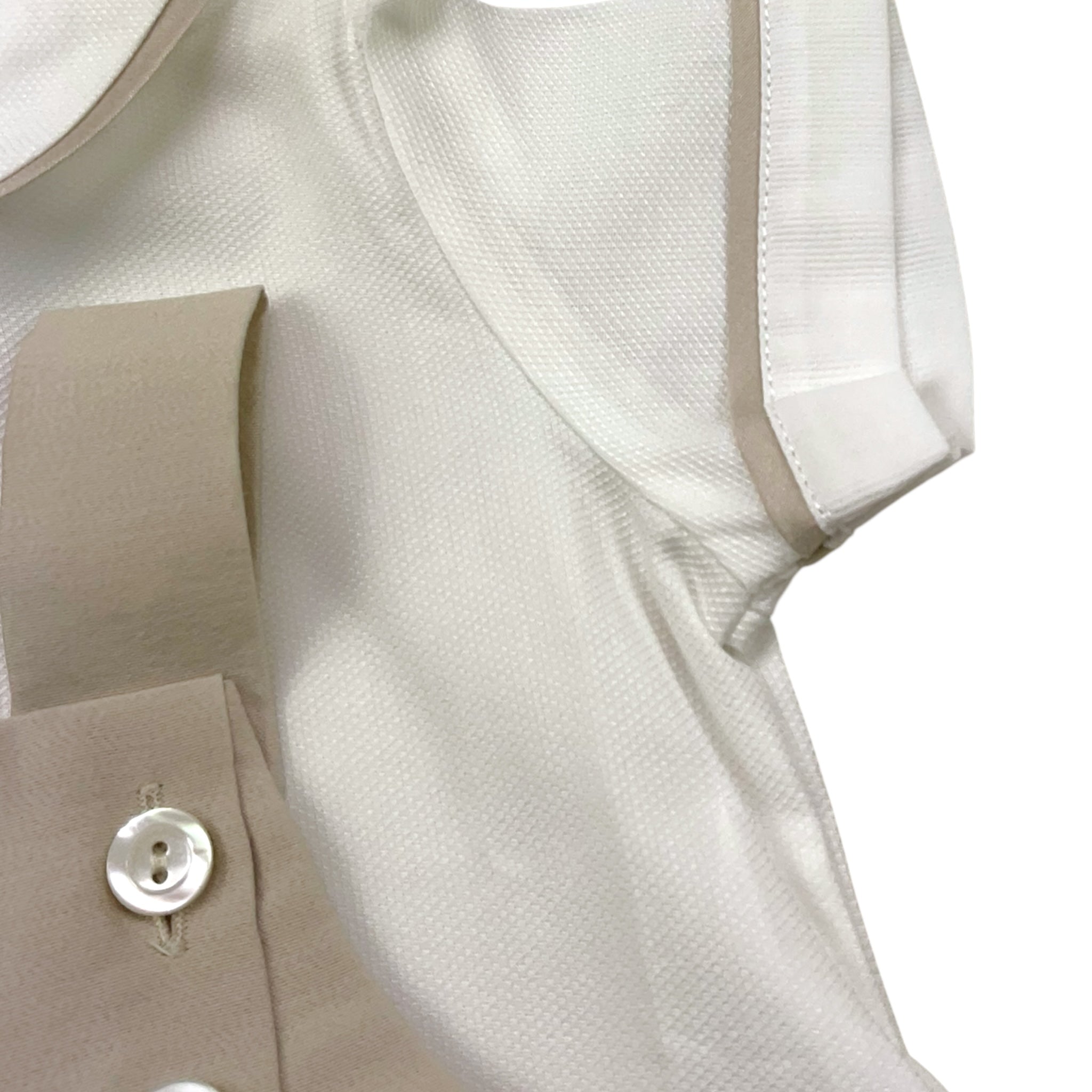 Colibri Completo 2 Pezzi Camicia-Salopette Bicolore per Neonato 2CCTCPP BIANCO/BEIGE COLIBRI 