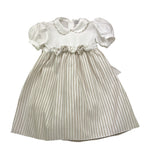 Colibri Abito Mezza Manica Bicolore con Fantasia A Righe per Neonata 4ATCTCP5F BIANCO/BEIGE COLIBRI 