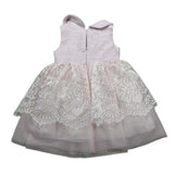 Colori Chiari Abito Giromanica con Ricami Rosa per Neonata FN105861 ROSA COLORI CHIARI 
