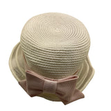 Colori Chiari Cappello In Paglia Tinta Unita con Applicazioni per Neonata FN996340 PANNA COLORI CHIARI 