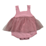 Cnd Pagliaccetto Tinta Unita con Tulle per Neonata 55937010 ROSA CND 