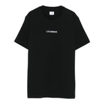 C.P. Company T-Shirt tinta unita con Stampa Nero per Bambino CBM008 NERO C.P. COMPANY 