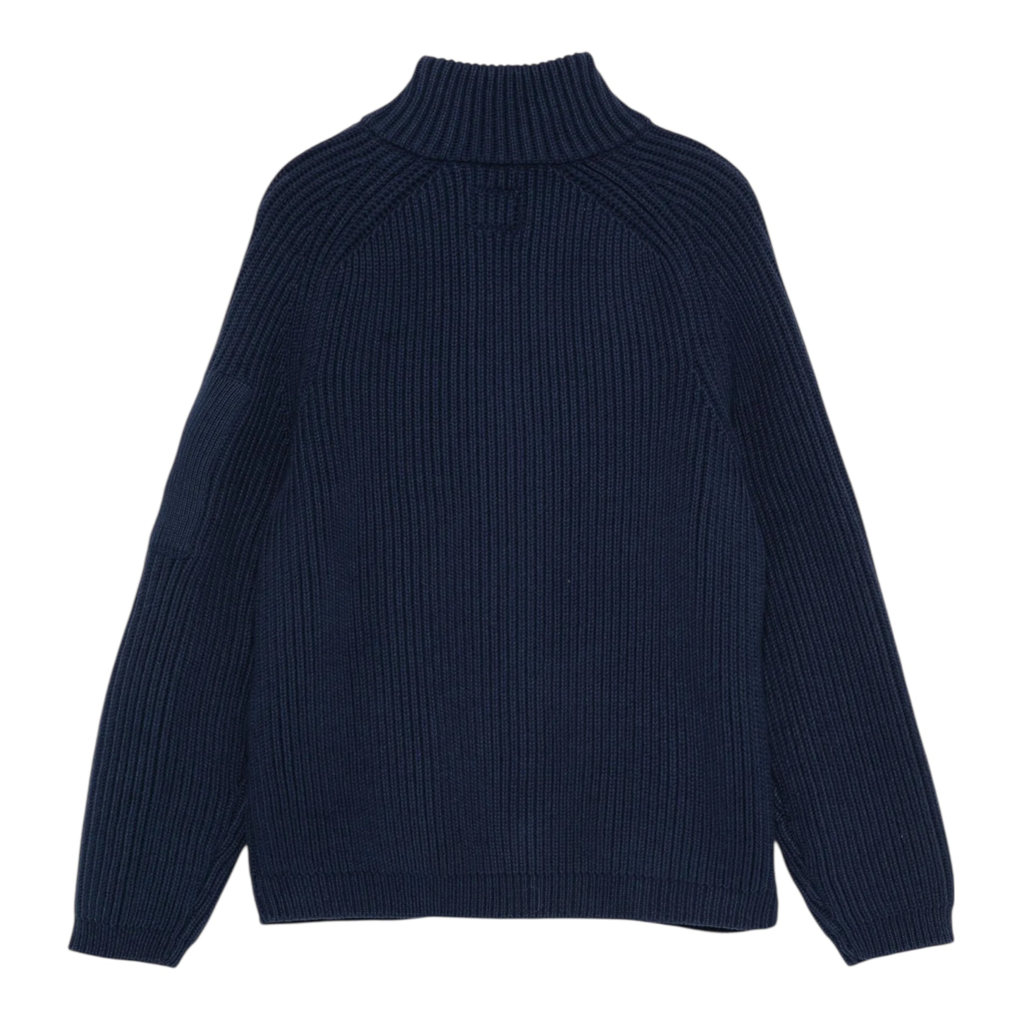 C.P. Company Maglia Tinta Unita Collo Alto con Zip per Bambino CMW004 BLU C.P. COMPANY 