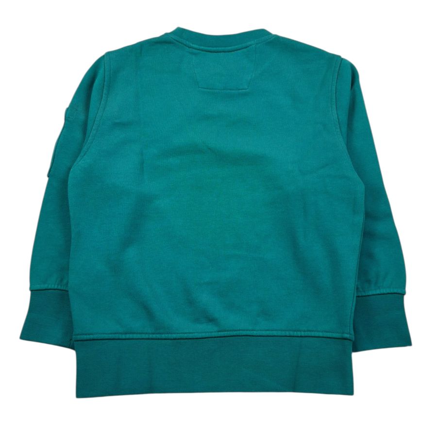 C.P. Company Felpa Chiusa Girocollo Tinta Unita per Bambino CUF00X VERDE C.P. COMPANY 