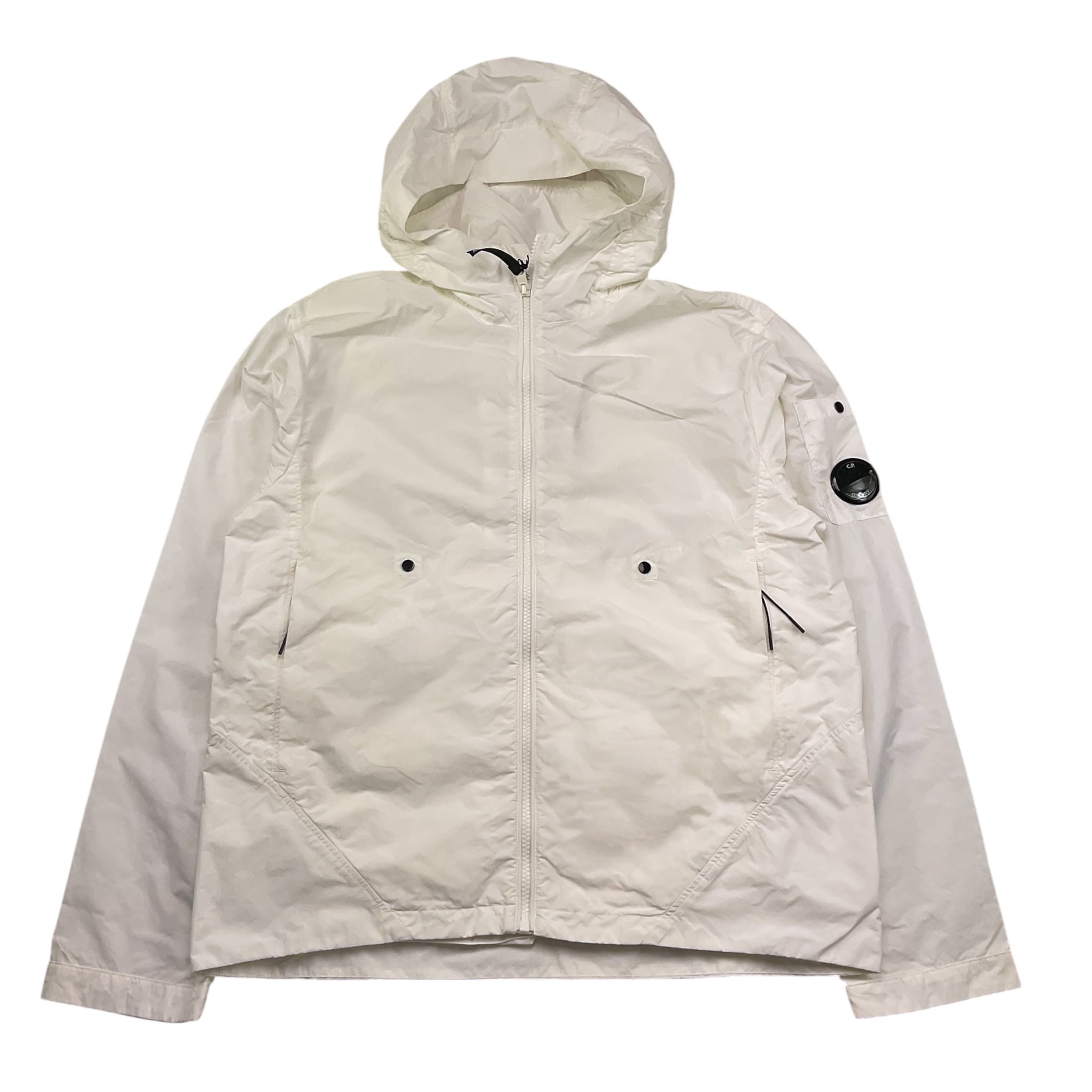 C.P. Company Giubbino Tinta Unita con Cappuccio per Bambino CUS014 BIANCO C.P. COMPANY 