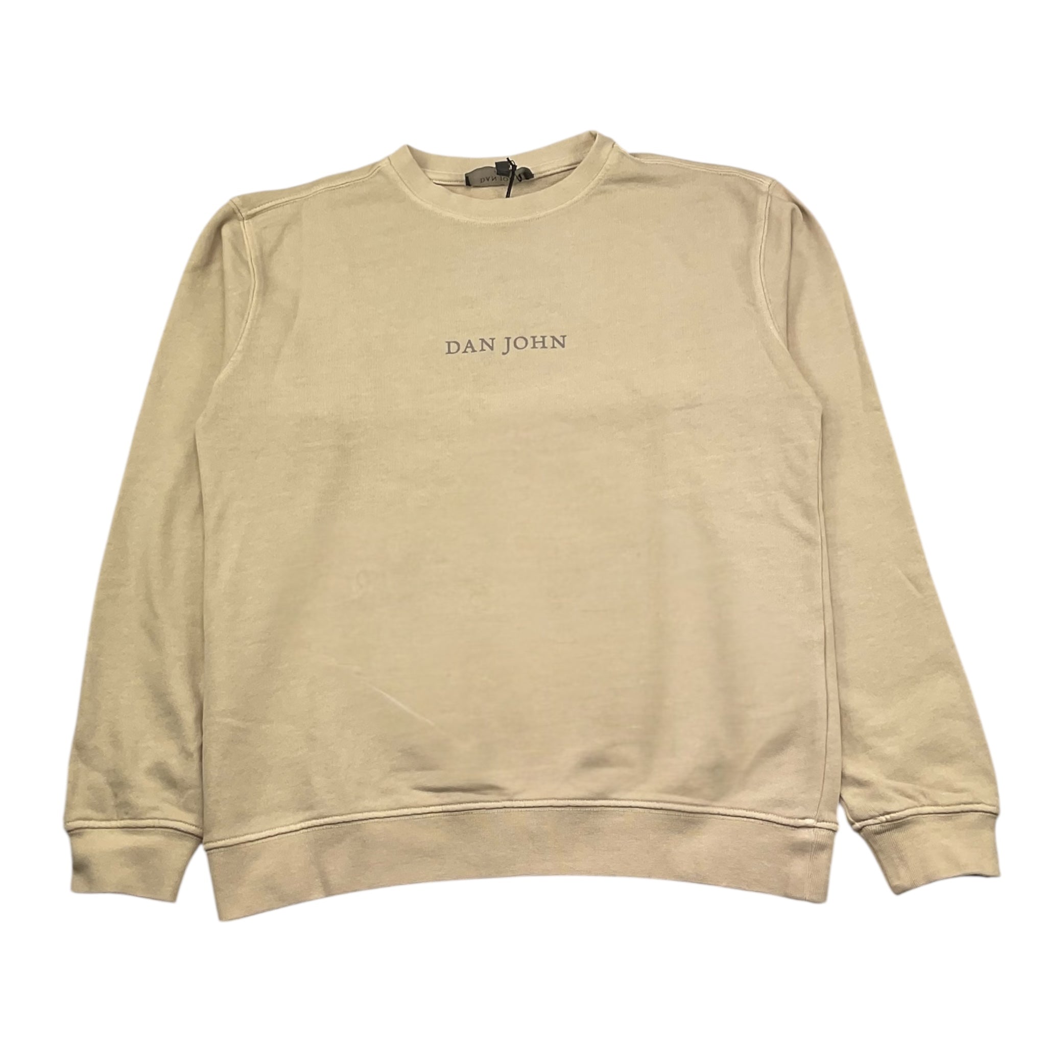 Dan John Felpa Chiusa Girocollo Tinta Unita con Logo per Bambino MFD5101J BEIGE DAN JOHN 