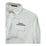 Daniele Alessandrini Camicia Manica Lunga Tinta Unita Stampa Fantasia per Bambino 1231C1439 BIANCO DANIELE ALESSANDRINI 
