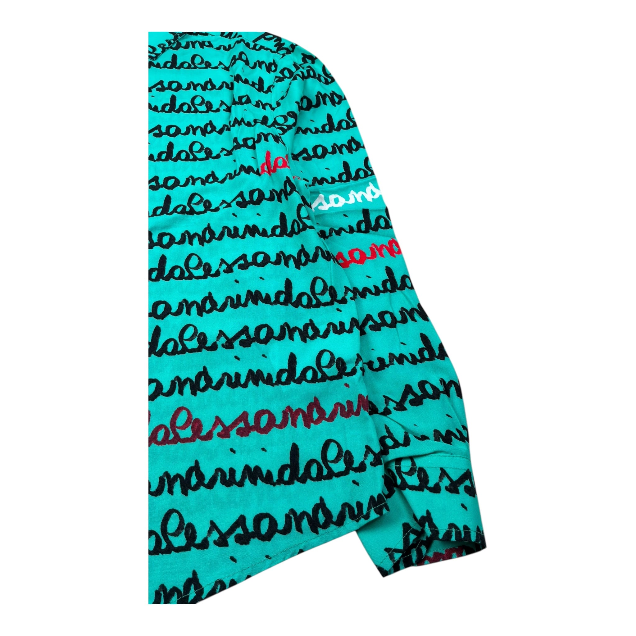 Daniele Alessandrini Camicia Manica Lunga Tinta Unita con Stampe per Bambino 1235C00159 VERRDE ACQUA DANIELE ALESSANDRINI 