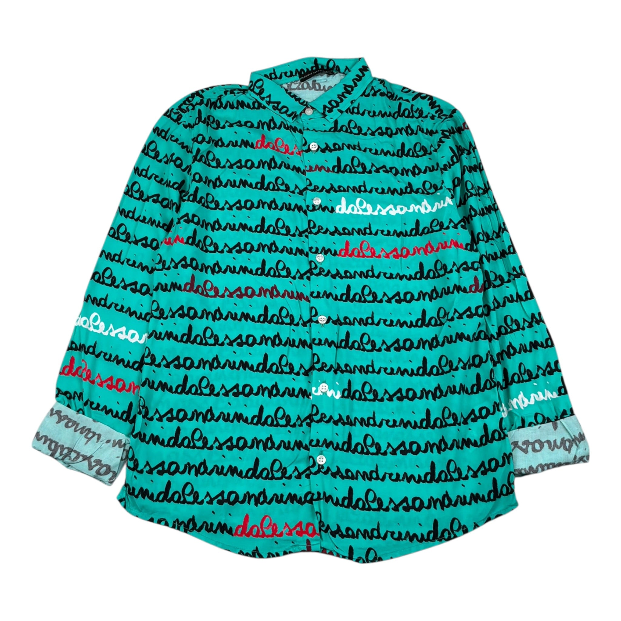 Daniele Alessandrini Camicia Manica Lunga tinta unita con Stampa Verde Acqua per Bambino 1235C00159X VERDE ACQUA DANIELE ALESSANDRINI 
