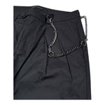 Daniele Alessandrini Pantalone Tinta Unita con Girovita Regolabile con Catena per Bambino 1235P11722 NERO DANIELE ALESSANDRINI 