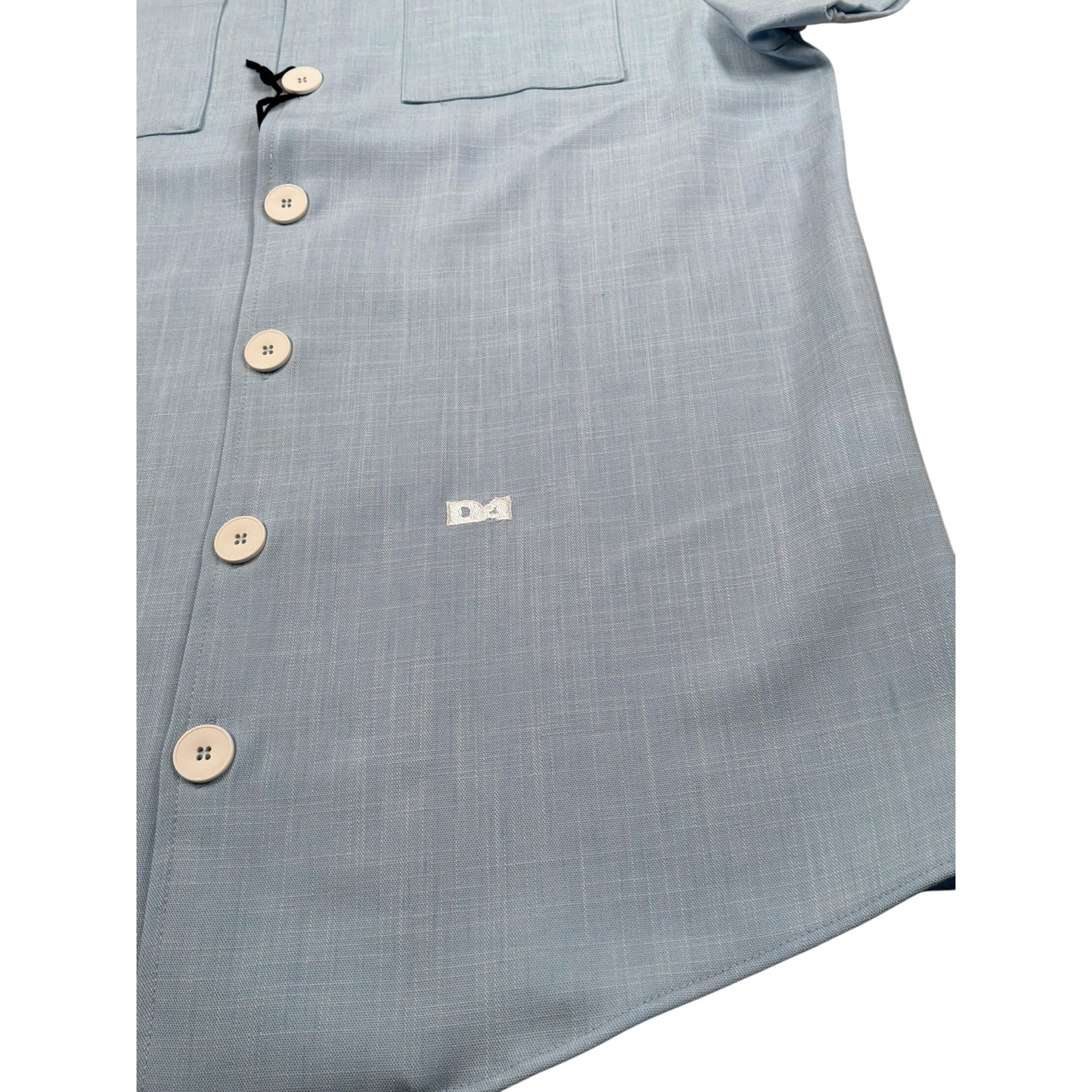 Daniele Alessandrini Camicia Mezza Manica Tinta Unita per Bambino 1236C002300 AZZURRO DANIELE ALESSANDRINI 