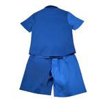 Daniele Alessandrini Completo 2 Pezzi Camicia-Bermuda Tinta Unita per Bambino 1236C00331 BLU DANIELE ALESSANDRINI 