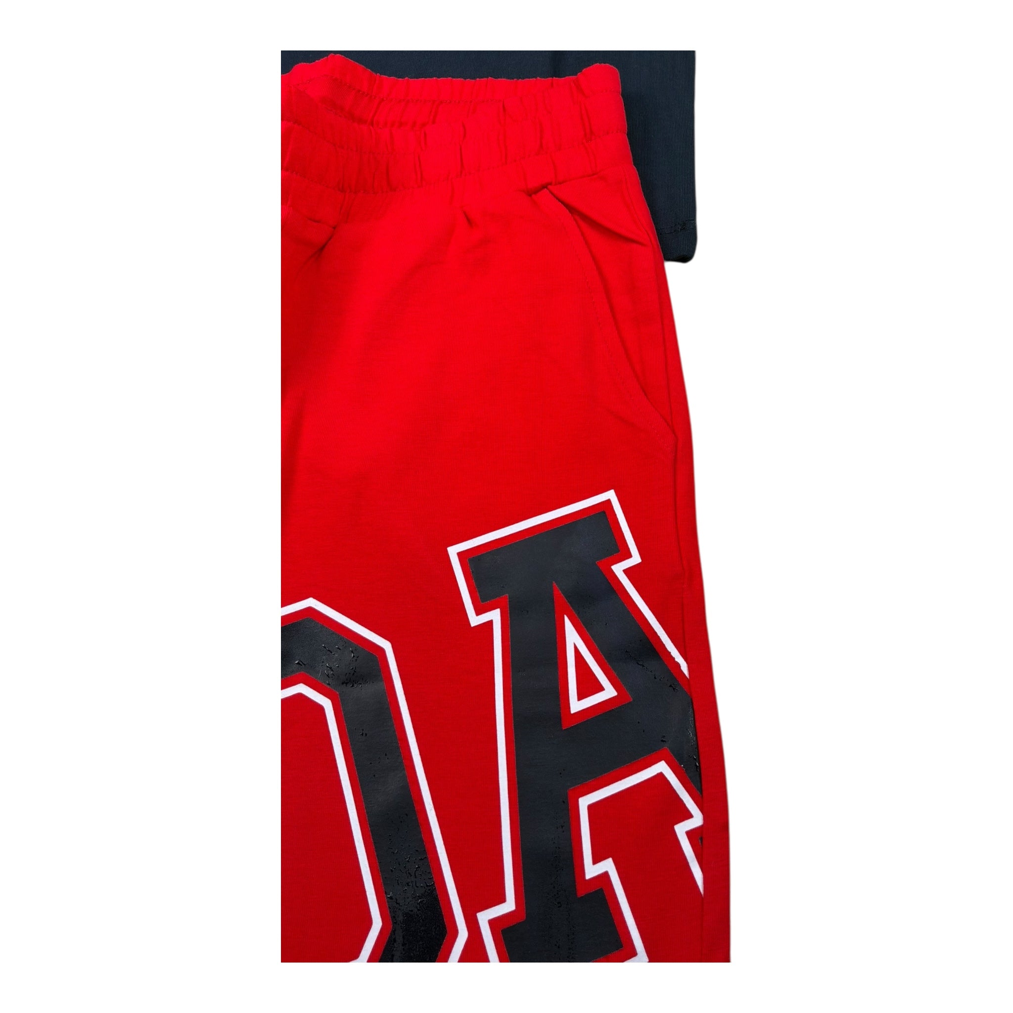 Daniele Alessandrini Completo 2 Pezzi T-Shirt - Bermuda Bicolore per Bambino 1236K00357X ROSSO/BLU DANIELE ALESSANDRINI 