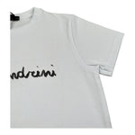 Daniele Alessandrini T-Shirt Girocollo Tinta Unita con Stampa per Bambino 1236M00158 BIANCO DANIELE ALESSANDRINI 
