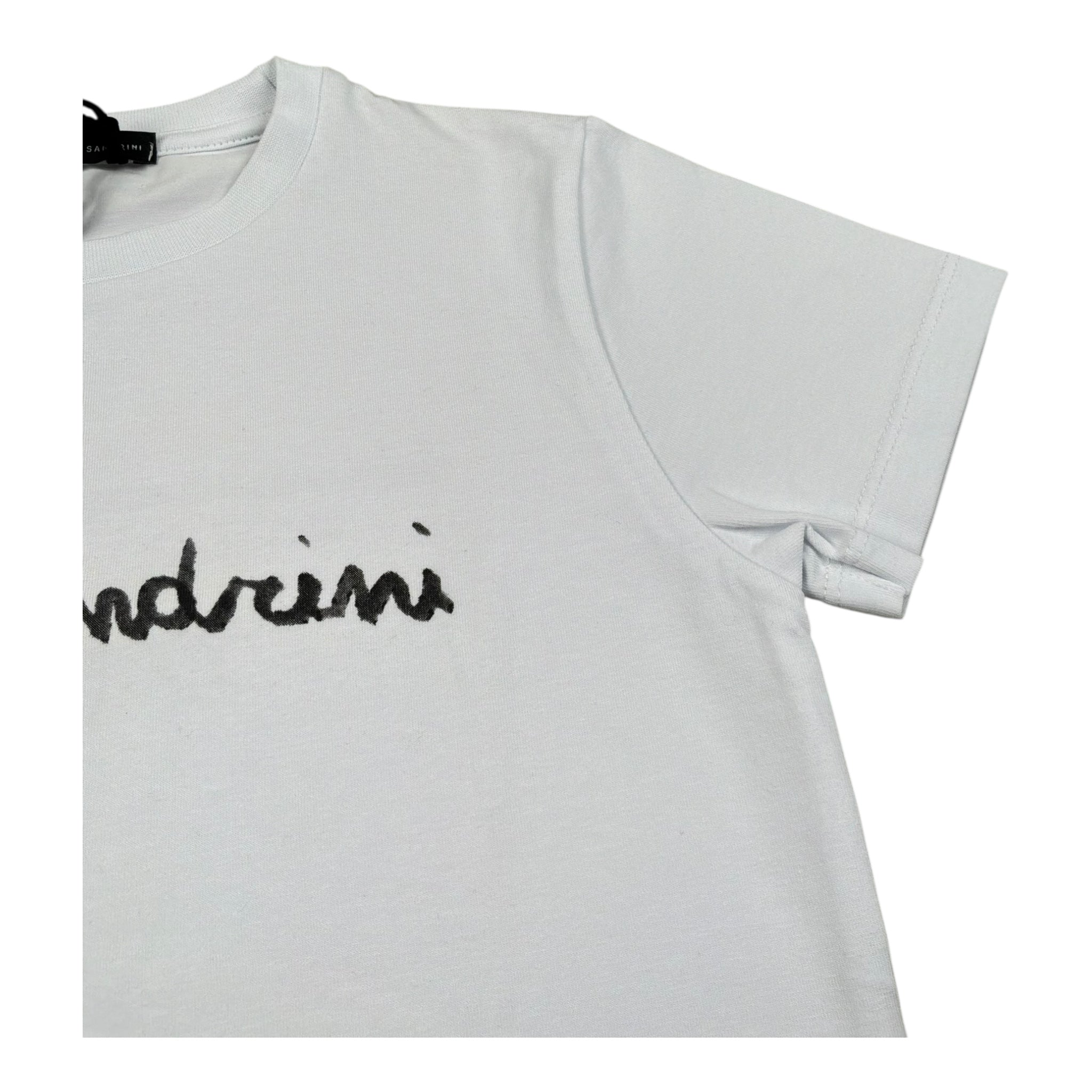 Daniele Alessandrini T-Shirt Girocollo Tinta Unita con Stampa per Bambino 1236M00158 BIANCO DANIELE ALESSANDRINI 