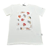 Daniele Alessandrini T-Shirt Tinta Unita con Stampa per Bambino 1236M00314X BIANCO DANIELE ALESSANDRINI 