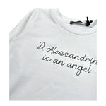 Daniele Alessandrini Shirt Girocollo Tinta Unita con Logo per Neonato 1291M00072N BIANCO DANIELE ALESSANDRINI 