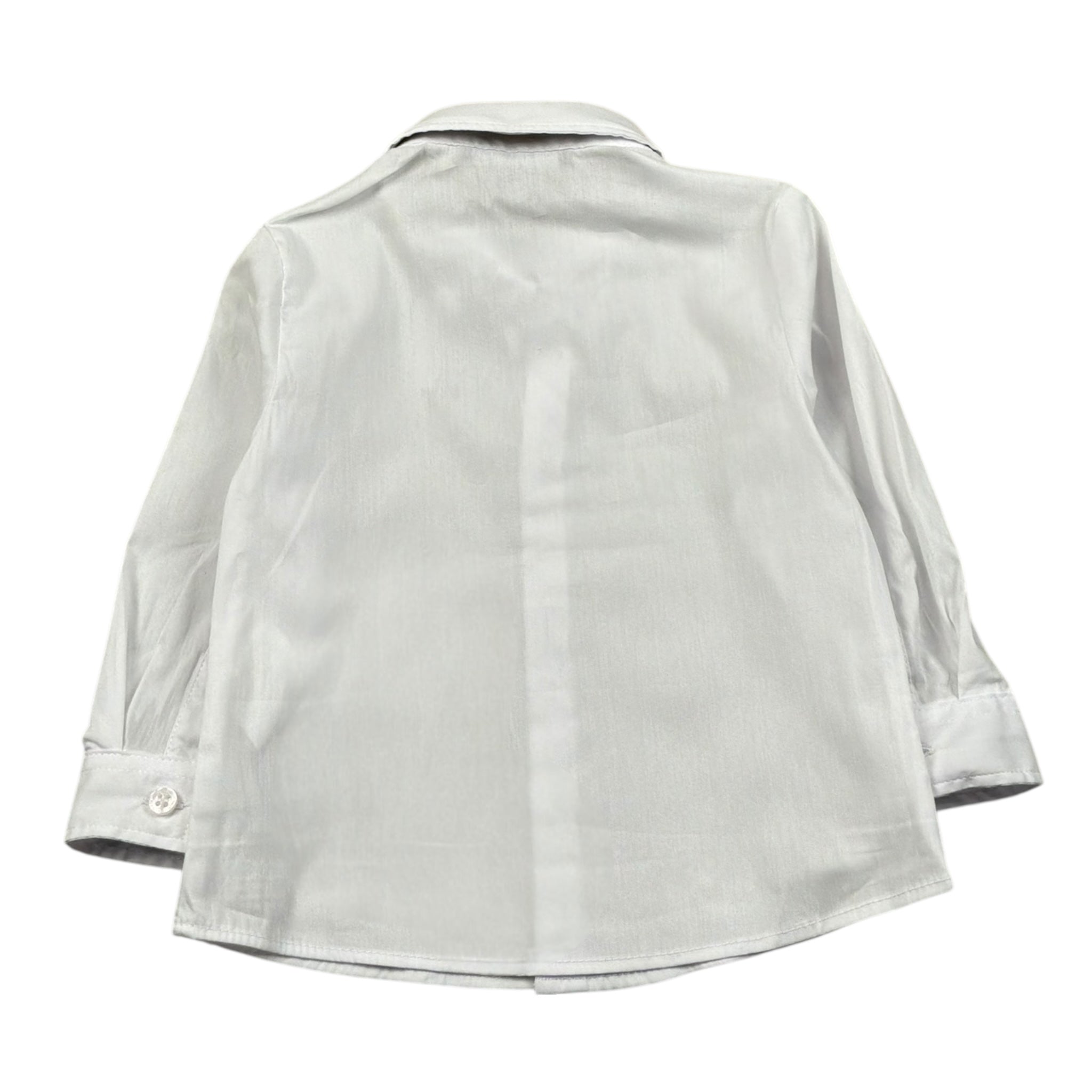 Daniele Alessandrini Camicia Manica Lunga Tinta Unita con Logo per Neonato 1295C00267 BIANCO DANIELE ALESSANDRINI 