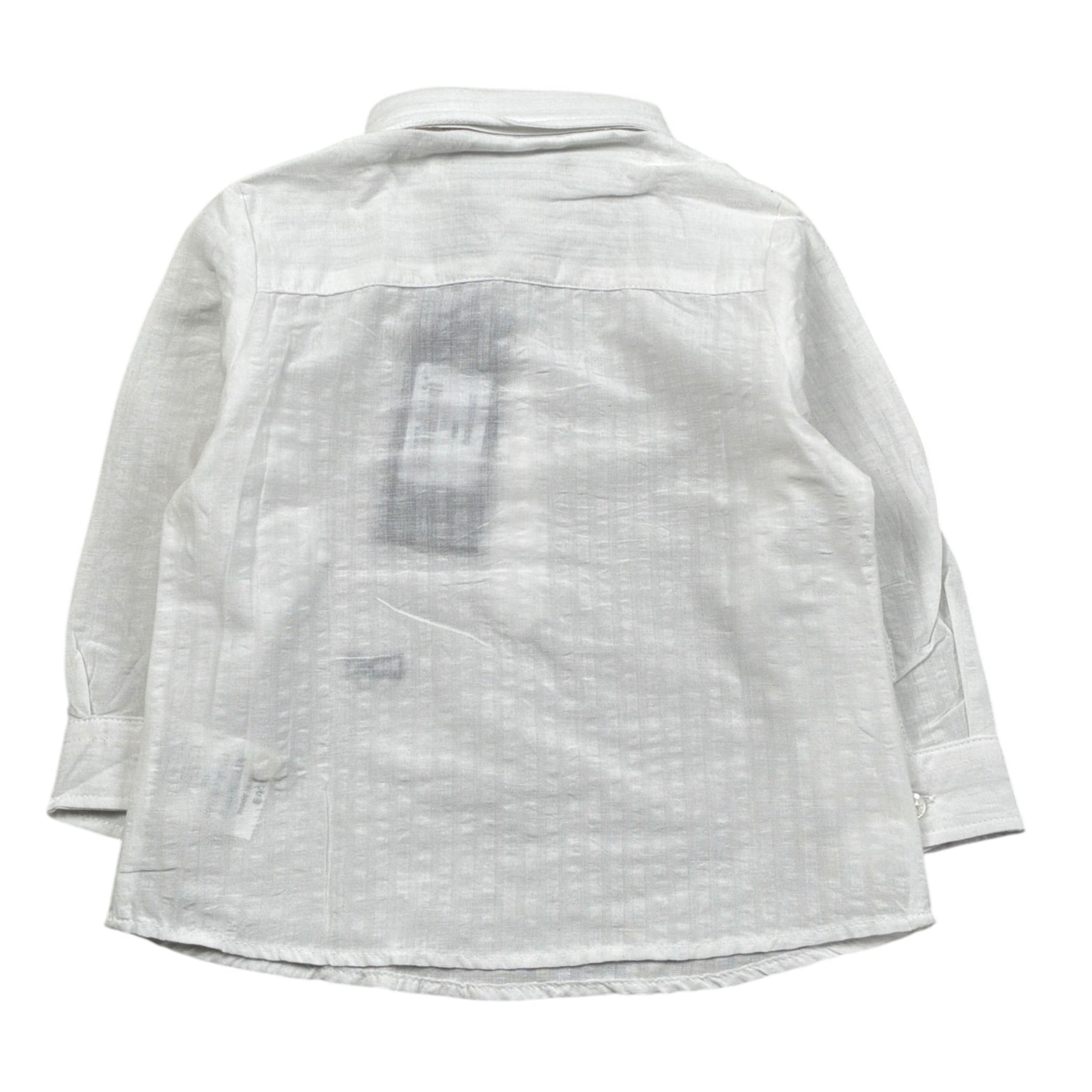 Daniele Alessandrini Camicia tinta unita con Logo Bianco per Neonato 1295C0890 BIANCO DANIELE ALESSANDRINI 