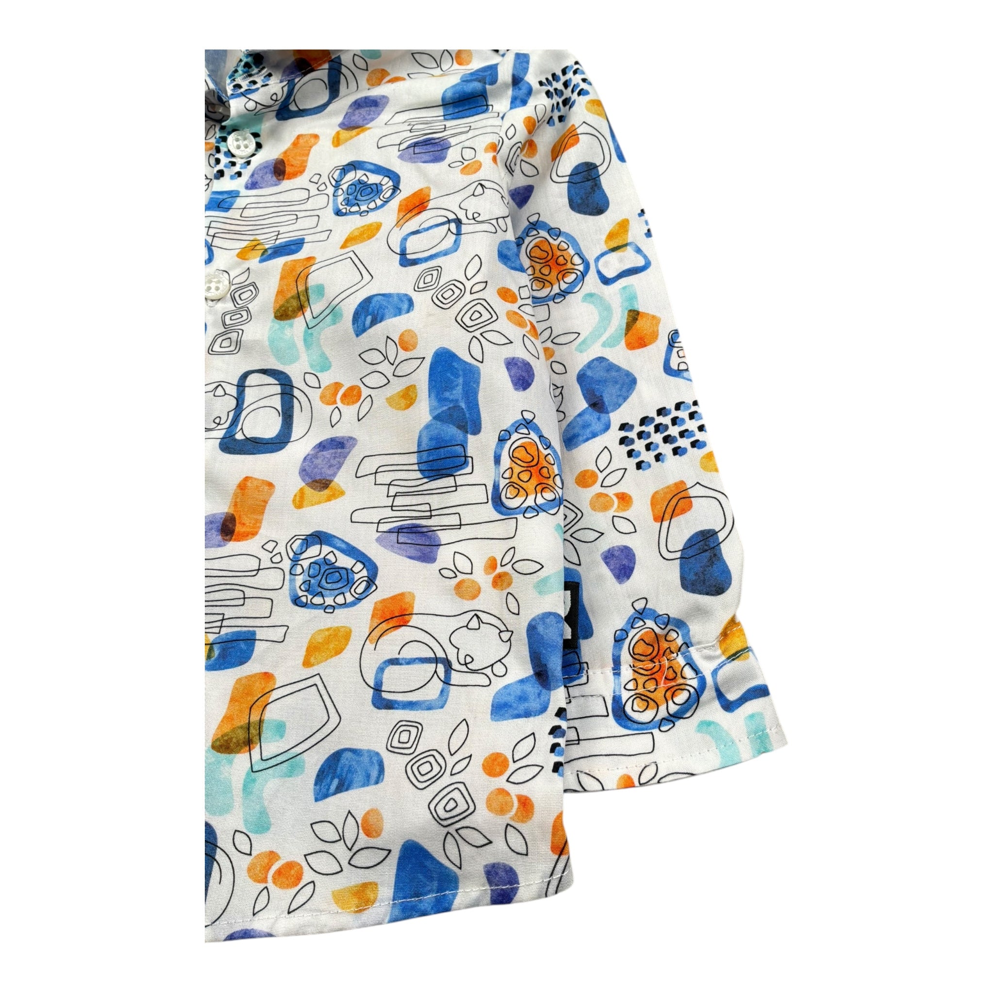 Daniele Alessandrini Camicia Manica Lunga Tinta Unita Stampa Fantasia per Neonato 1295C0947 BIANCO DANIELE ALESSANDRINI 