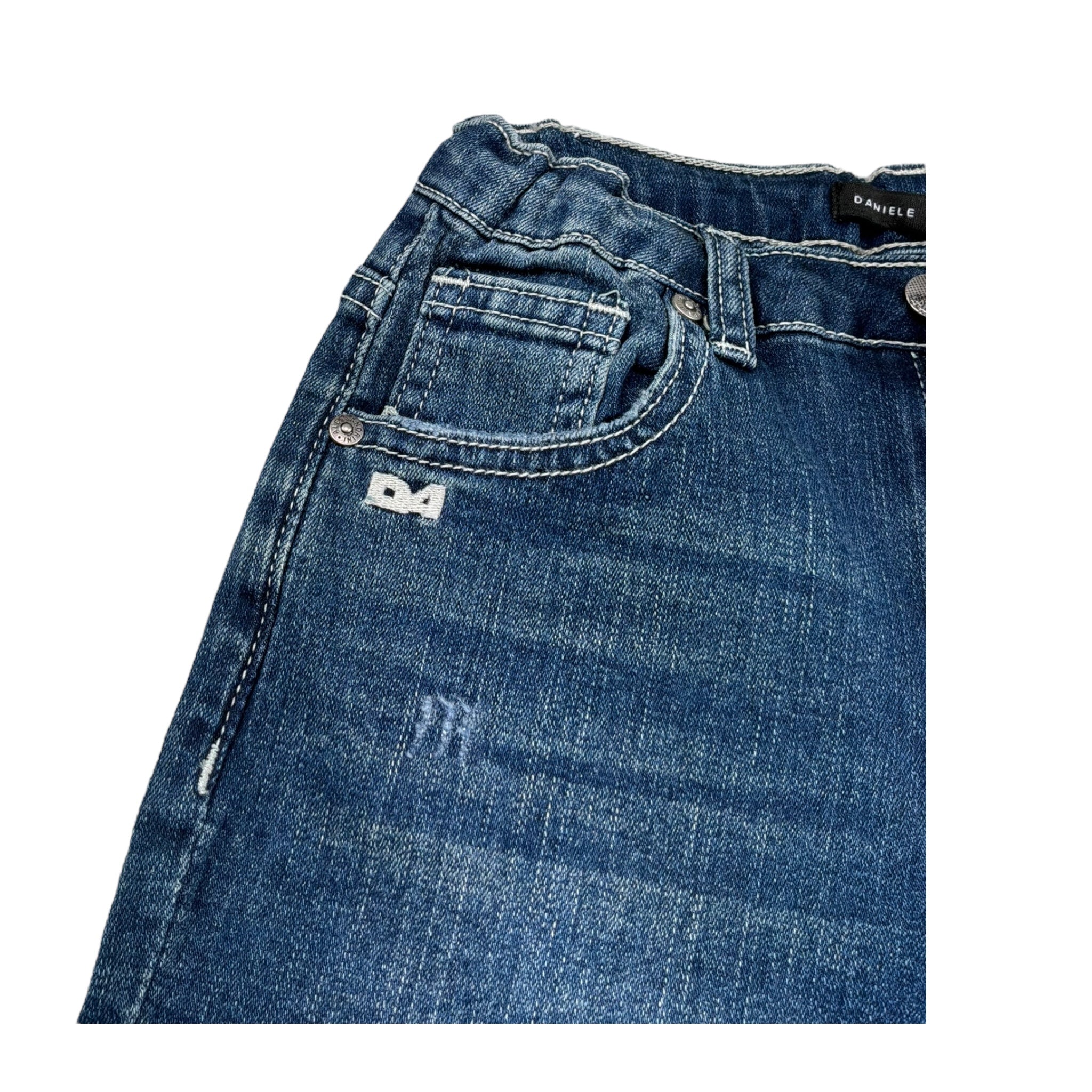 Daniele Alessandrini Jeans Tinta Unita con Girovita Regolabile per Bambino 1295PD00207J BLU DANIELE ALESSANDRINI 