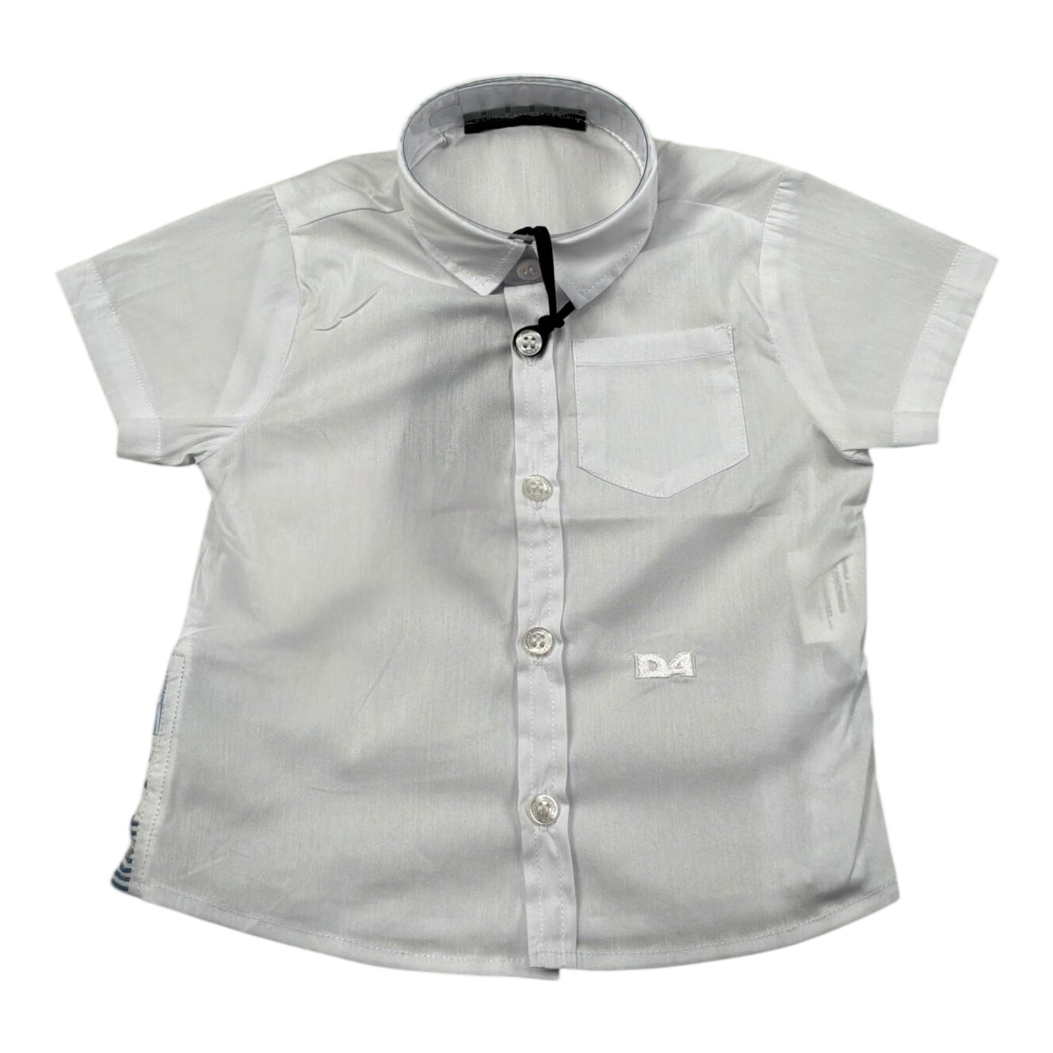 Daniele Alessandrini Camicia Manica Lunga Tinta Unita con Taschino per Neonato 1296C00028 BIANCO DANIELE ALESSANDRINI 