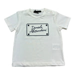 Daniele Alessandrini T-Shirt Girocollo Tinta Unita con Stampa per Neonato 1296M00179 PANNA DANIELE ALESSANDRINI 