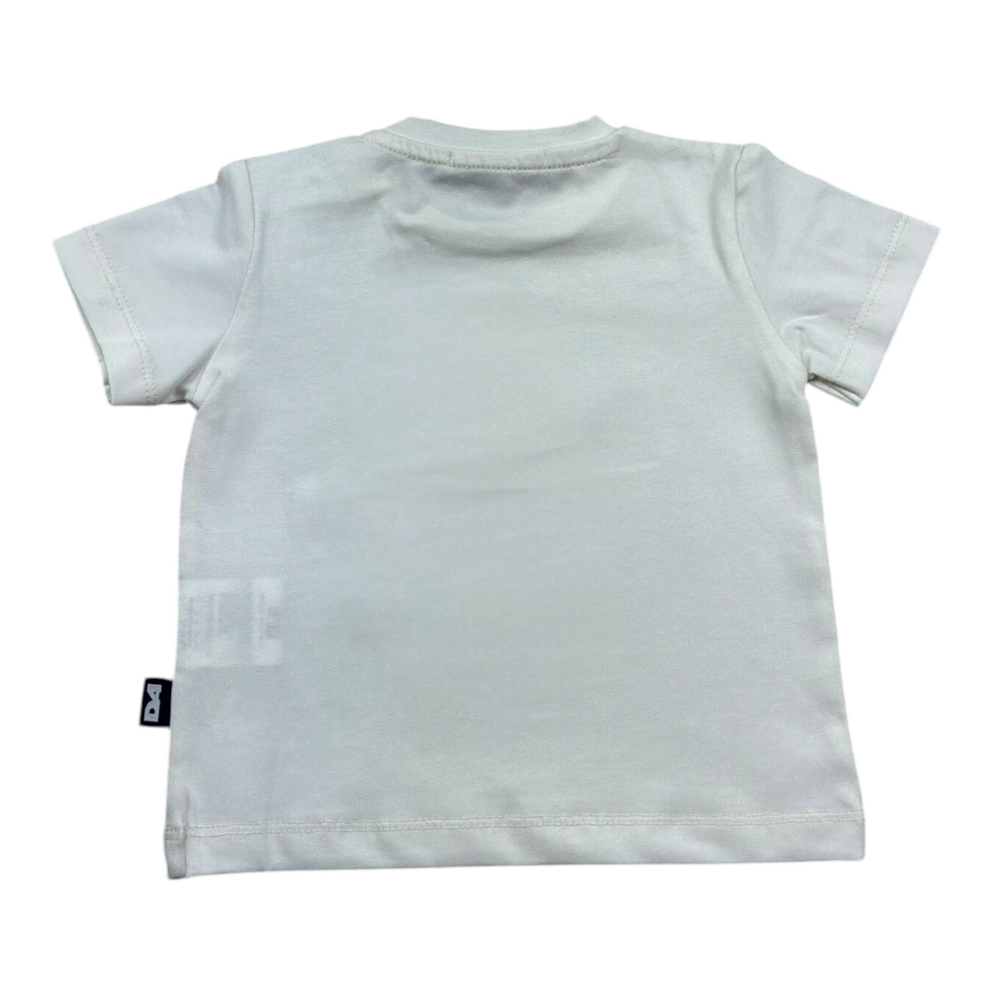 Daniele Alessandrini T-Shirt Girocollo Tinta Unita con Stampa per Neonato 1296M00180 PANNA DANIELE ALESSANDRINI 