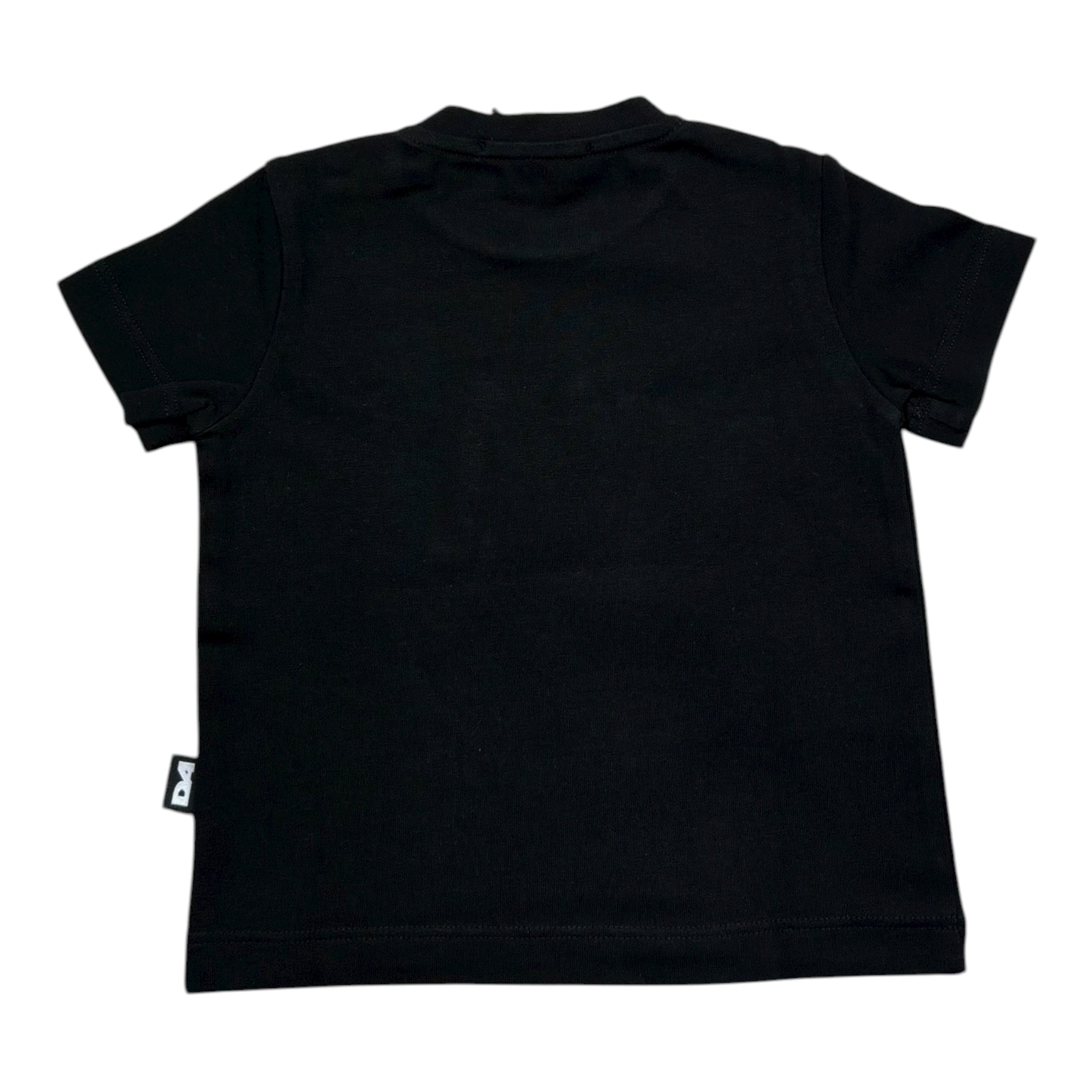 Daniele Alessandrini T-Shirt Girocollo Tinta Unita con Stampa per Neonato 1296M00270 NERO DANIELE ALESSANDRINI 