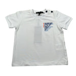 Daniele Alessandrini T-Shirt Girocollo tinta unita con Stampa Bianco per Neonato 1296M0816 BIANCO DANIELE ALESSANDRINI 
