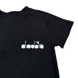 Diadora T-Shirt Girocollo tinta unita con Logo Nero per Bambino 033218 NERO DIADORA 