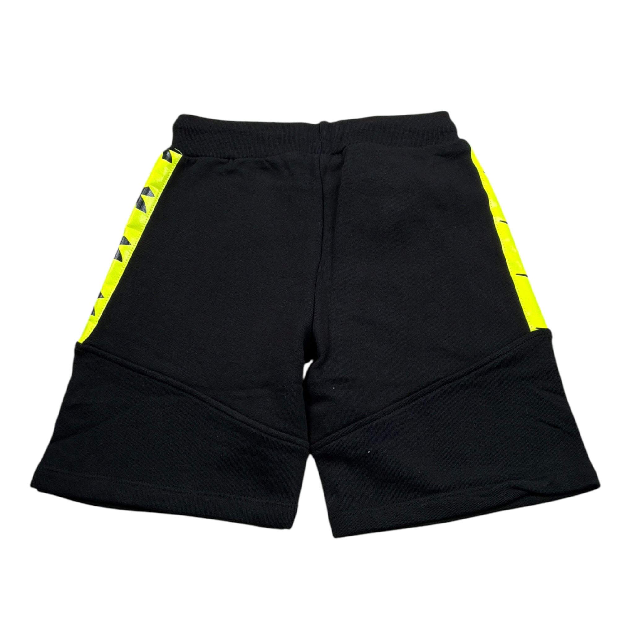 Diadora Bermuda Felpa tinta unita con Stampa Nero per Bambino 0352 NERO DIADORA 