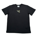 Diadora T-Shirt Girocollo Tinta Unita con Stampa per Bambino 102181707 NERO DIADORA 