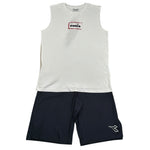 Diadora Completo 2 Pezzi Canotta-Bermuda per Bambino 102181712 BIANCO/BLU DIADORA 