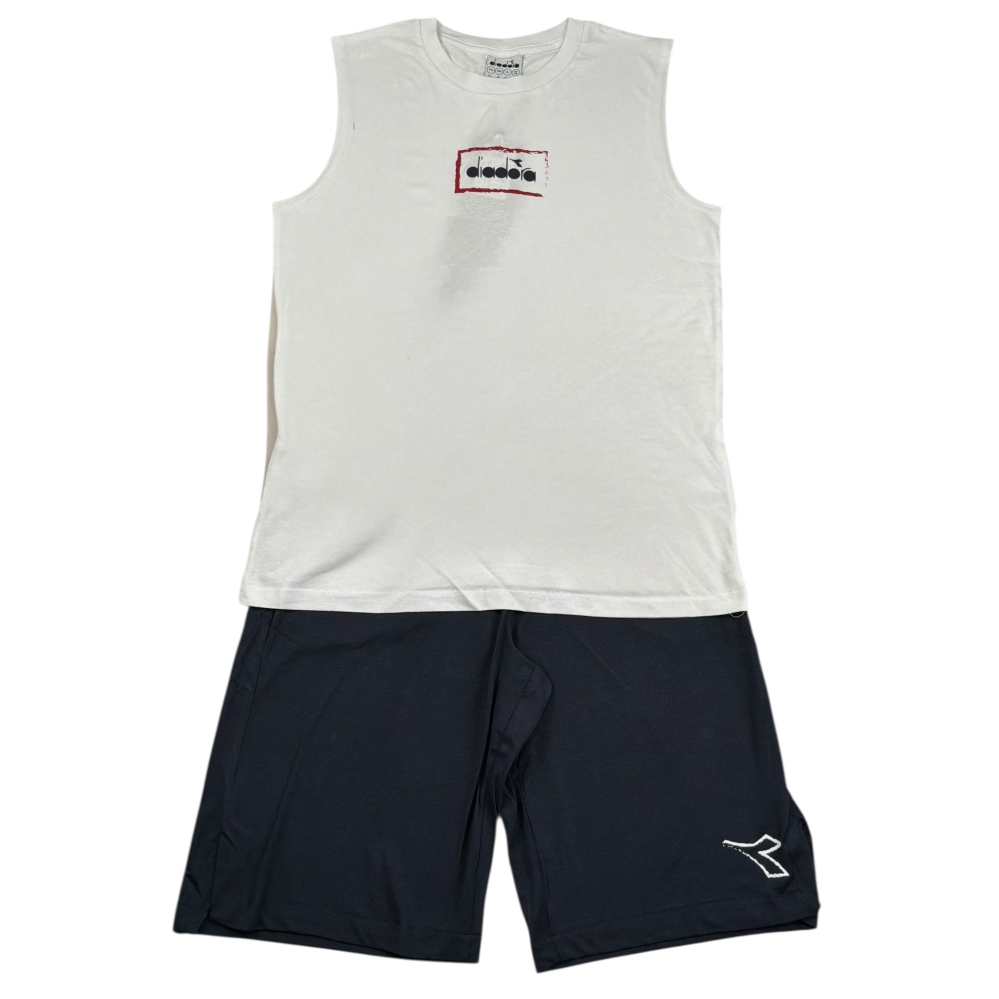 Diadora Completo 2 Pezzi Canotta-Bermuda per Bambino 102181712 BIANCO/BLU DIADORA 