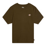 Dickies T-Shirt Girocollo Tinta Unita con Logo per Bambino DK0KSR64DK01 VERDE DICKIES 