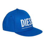 Diesel Berretto Tinta Unita con Logo per Bambino J00173 BLU DIESEL 