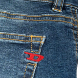 Diesel Jeans Tinta Unita con Girovita Regolabile per Bambino J00809 BLU DIESEL 
