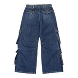 Diesel Jeans Modello Palazzo con Tasconi per Bambina J01725X BLU DIESEL 