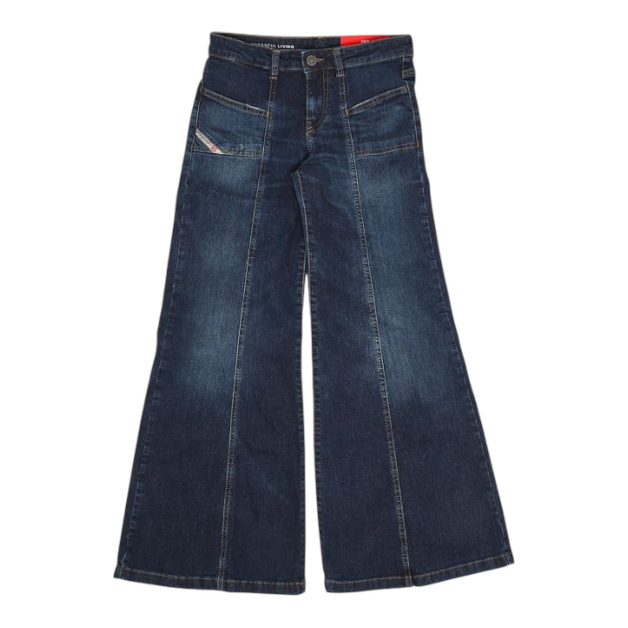 Diesel Jeans tinta unita Modello Palazzo Blu per Bambina J01919X BLU DIESEL 