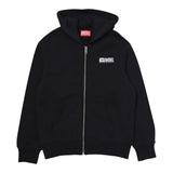 Diesel Felpa Tinta Unita con Zip E Cappuccio per Bambino J02039 NERO DIESEL 