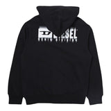 Diesel Felpa Tinta Unita con Zip E Cappuccio per Bambino J02039 NERO DIESEL 