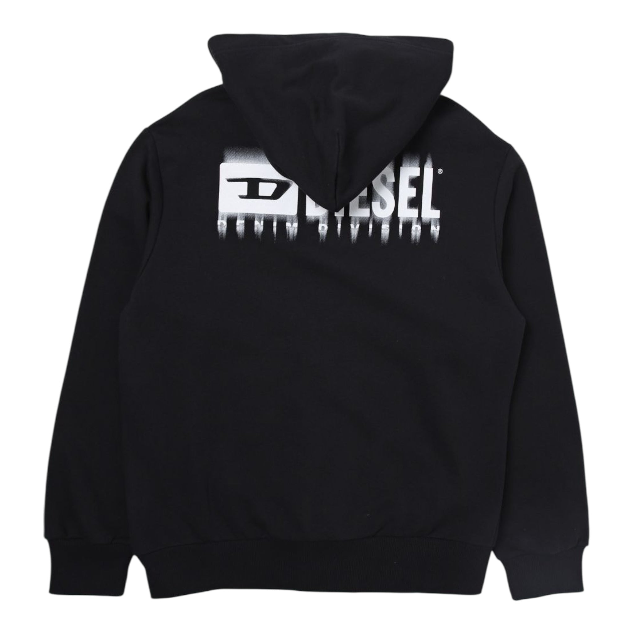 Diesel Felpa Tinta Unita con Zip E Cappuccio per Bambino J02039 NERO DIESEL 
