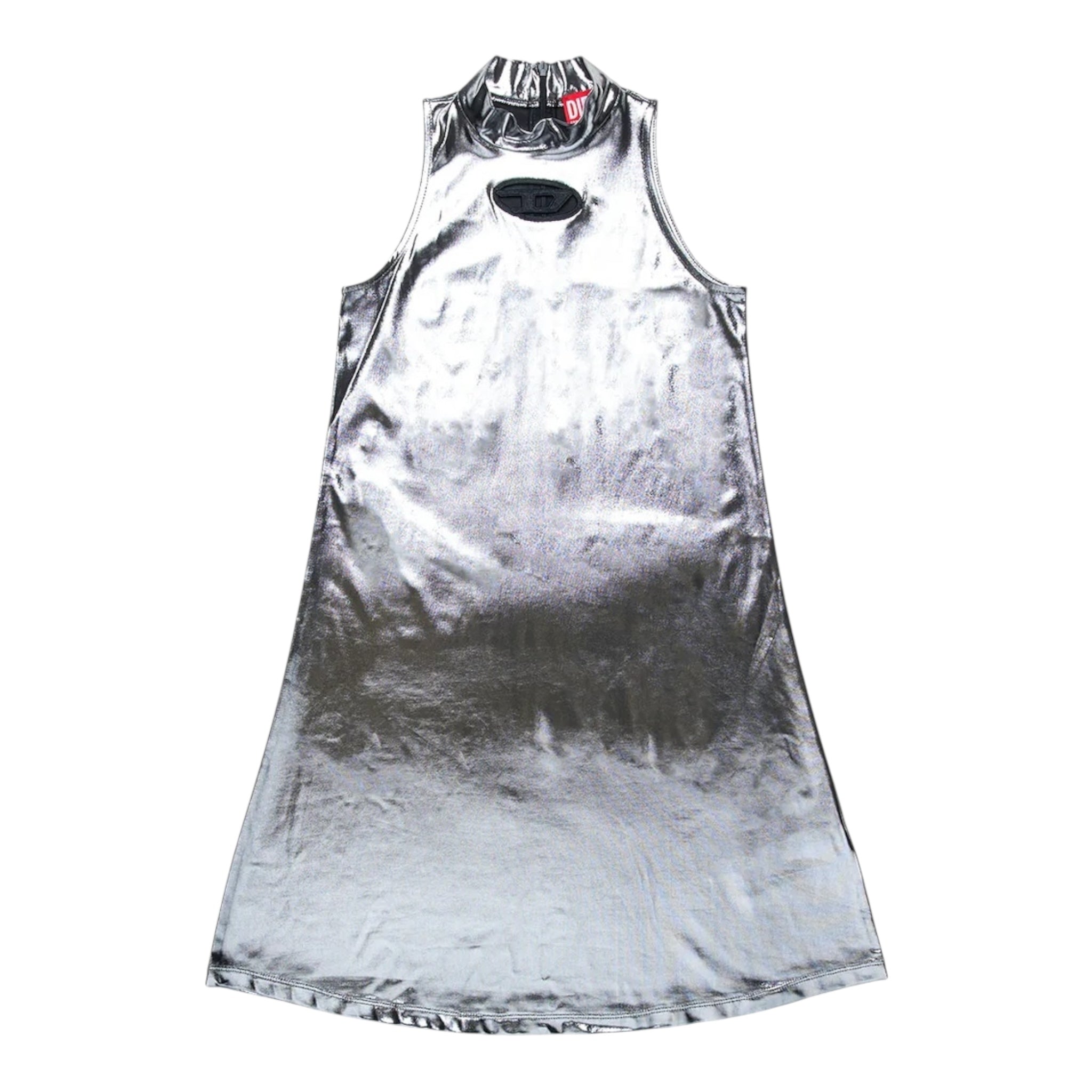 Diesel Abito Tinta Unita Mezzo Collo Giromanica per Bambina J02175 ARGENTO DIESEL 