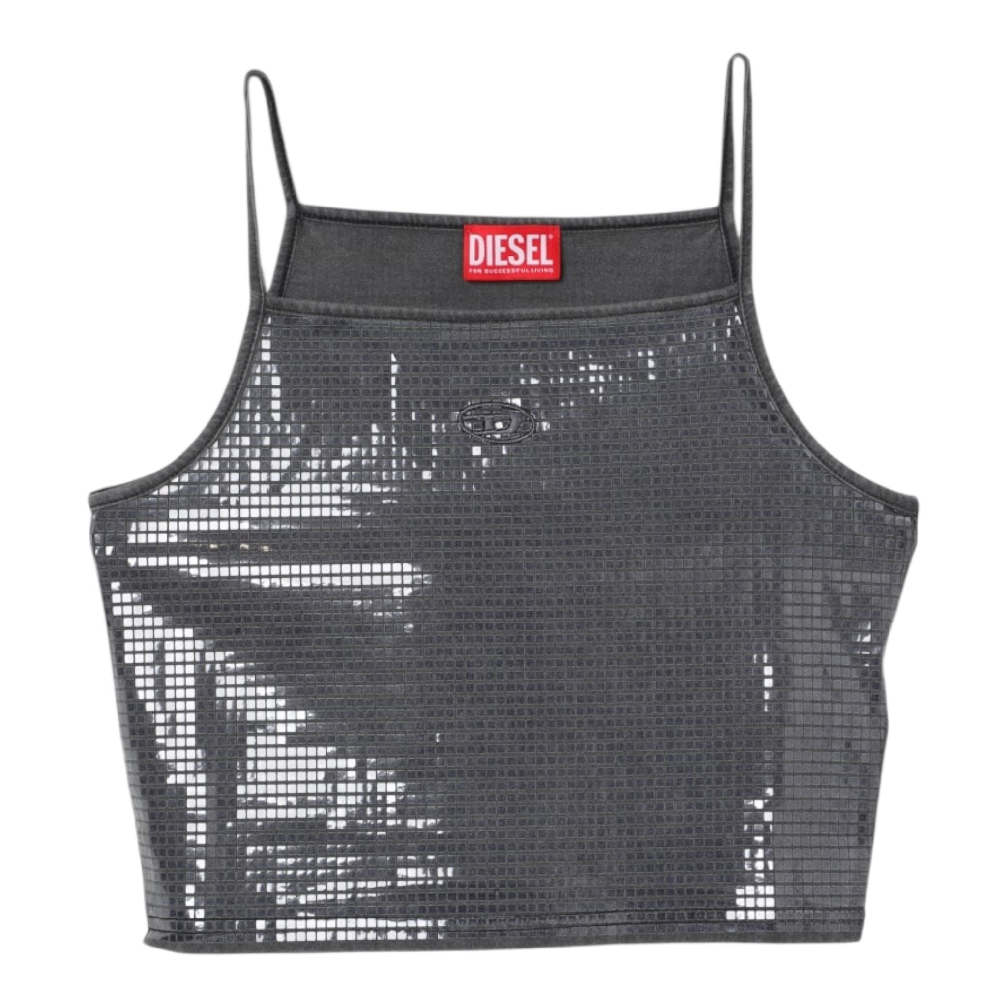 Diesel Top Bretelline Tinta Unita per Bambina J02179 GRIGIO DIESEL 