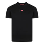 Diesel T-Shirt Girocollo Tinta Unita con Stampa per Bambino J02237 NERO DIESEL 
