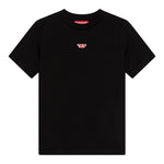 Diesel T-Shirt Girocollo Tinta Unita con Stampa per Bambino J02237X NERO DIESEL 