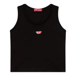 Diesel Canotta Tinta Unita con Logo per Bambina J02238 NERO DIESEL 